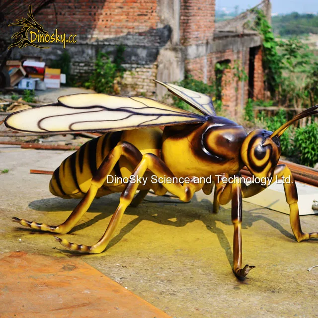 ATV&UTVLife Size Park Garden Decoration Giant Animatronic Insect Model  Robotic Beatiful Dragonfly With Blue wings
