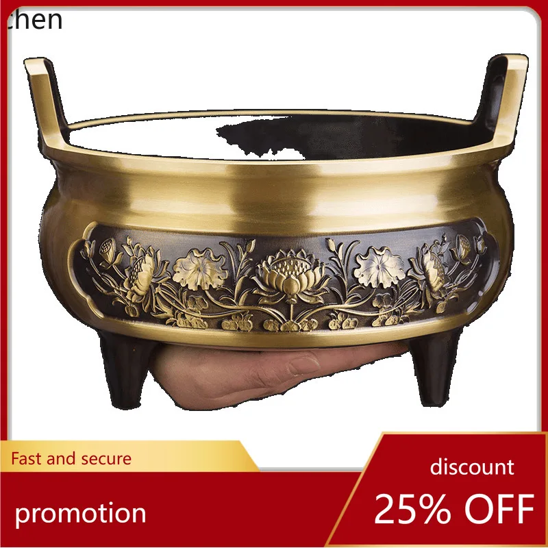 

Cz pure copper incense burner extra large stove for home offering incense aromatherapy stove indoor sandalwood offering