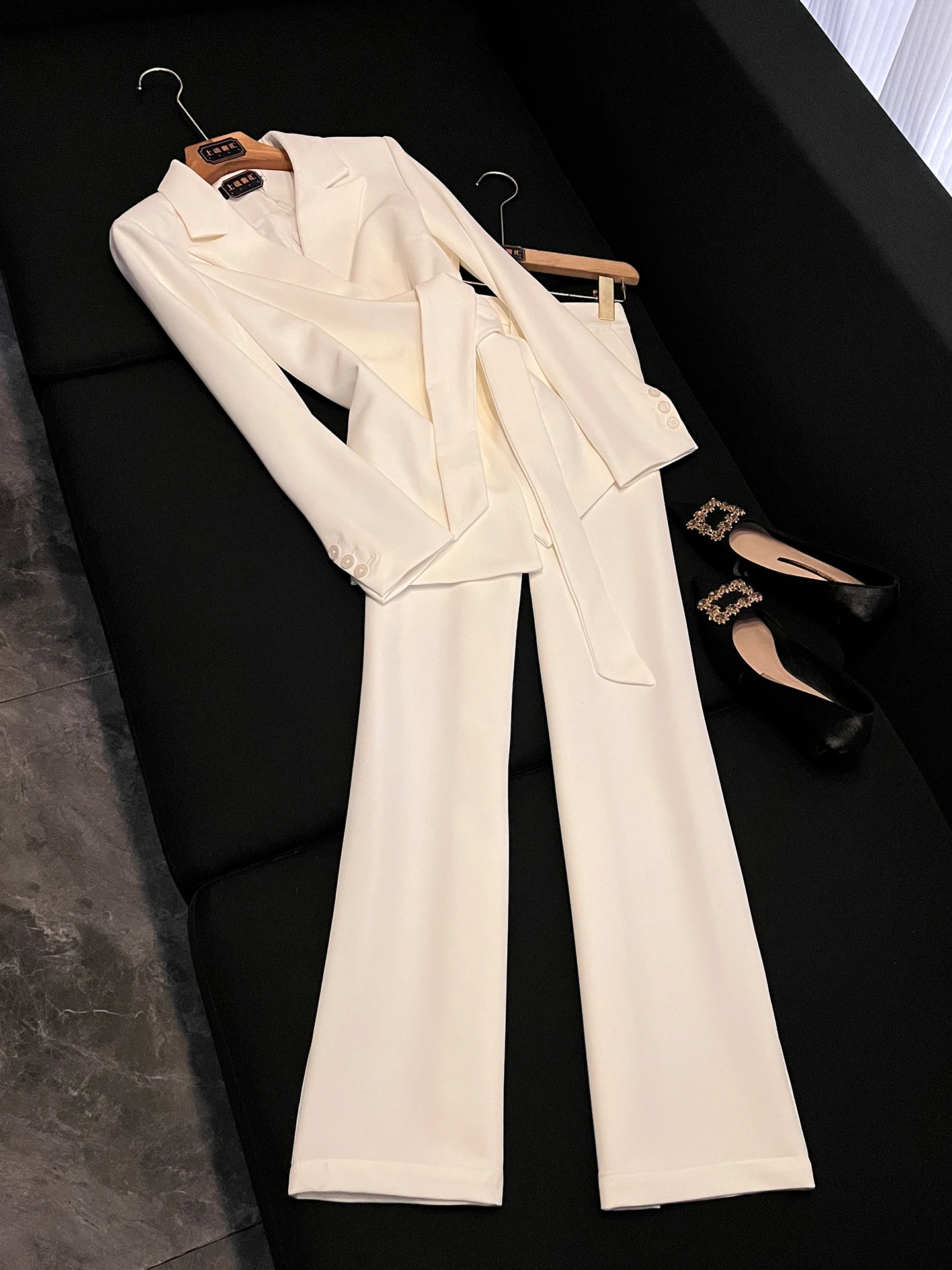 

Elegant Two-Piece Suit Set Women's Professional Clothing High-End Business Lady Style Goddess Temperament Fashionable Workwear