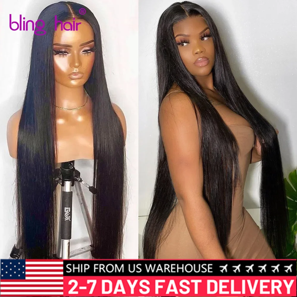 13x6 HD Lace Frontal Human Hair Wigs Malaysian Straight Pre Plucked Glueless Wigs Human Hair Ready To Wear HD Lace Front Wigs