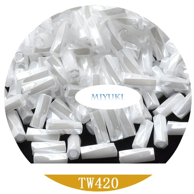 Miyuki Japan Imported Twist Bugle Tube  Beads Manual 4.5mm Ornament Accessories Glass Loose Beads Beaded Material