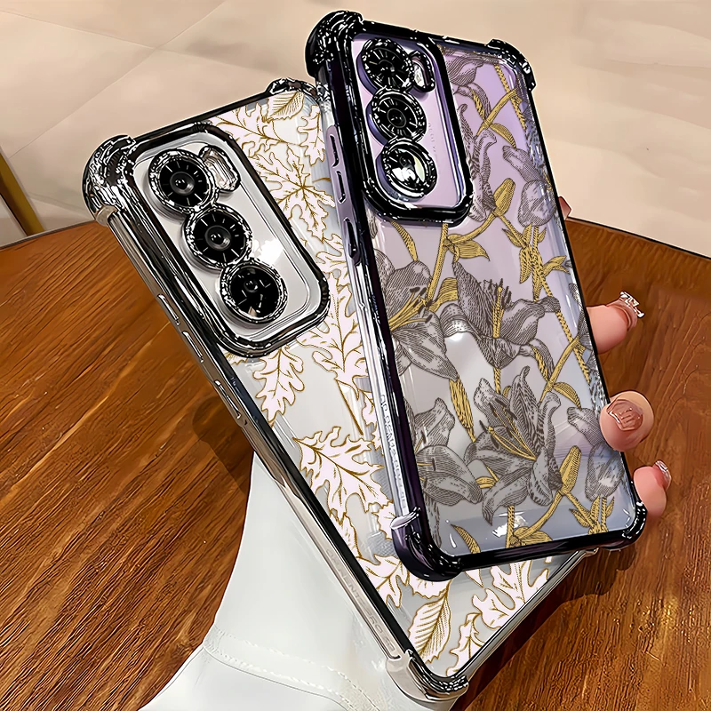 Pattern Flowers Phone Case For Vivo V70 FE V60 V40 Pro V50 V29 Lite V27 V23 V25 V29E Silicone Shockrpoof Plating Back Cover view 2