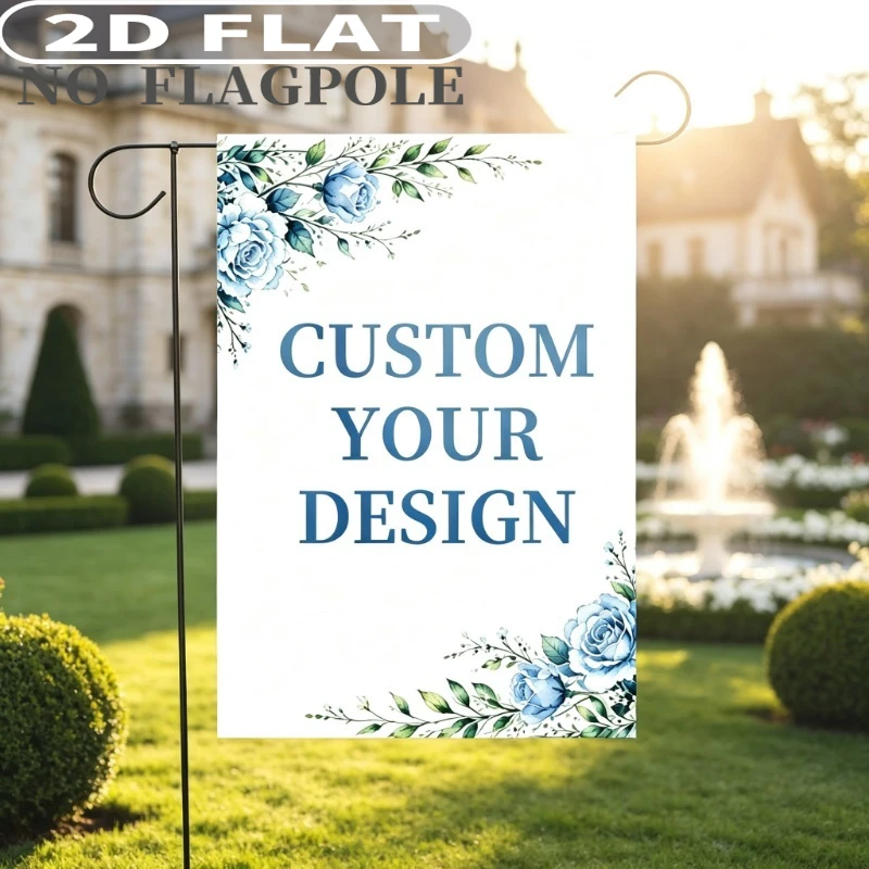 1pc Custom 3-ply Double-Sided Garden Flag(NO FLAGPOLE) - 30x45cm Outdoor Flag Suitable for Yard, Lawn Decor, Decorative Banner