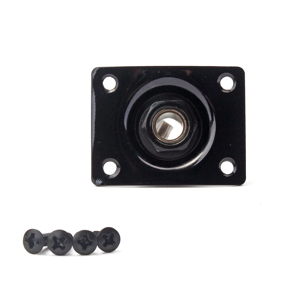

1/4 Inch 6.35mm Guitar Jack Plate Socket Copper Guitar Pickup Output Jack Plug with Jack Plate Screws for Electric Guitar Bass (