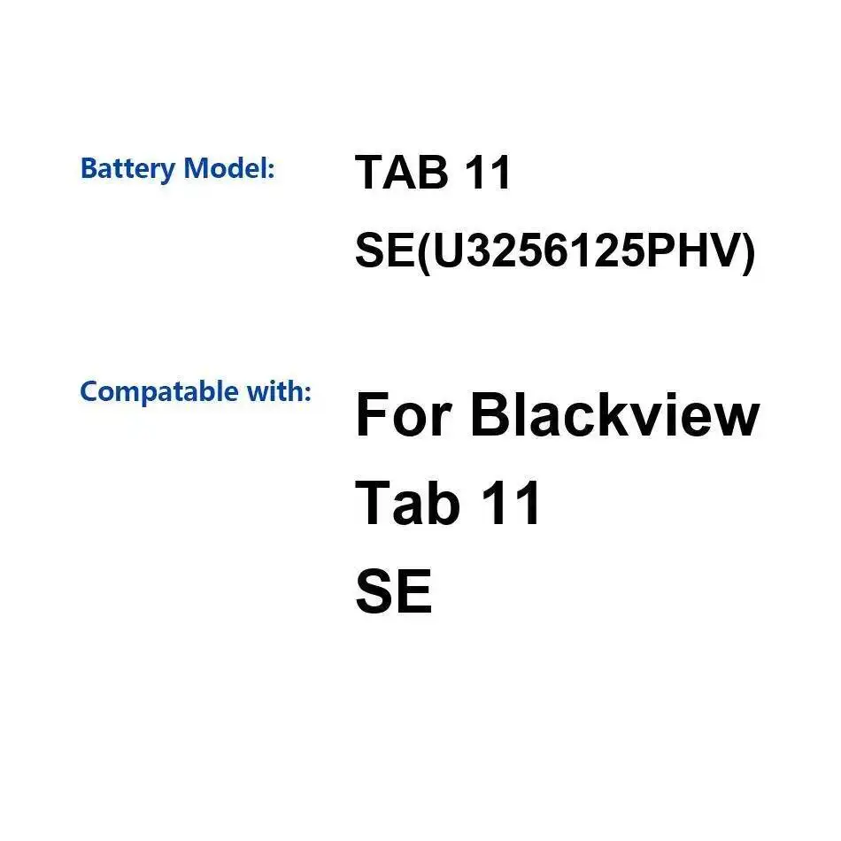 

Tablet Battery 7680Mah For Blackview Tab 11 SE U3256125PHV Fast Charging Environmentally Friendly