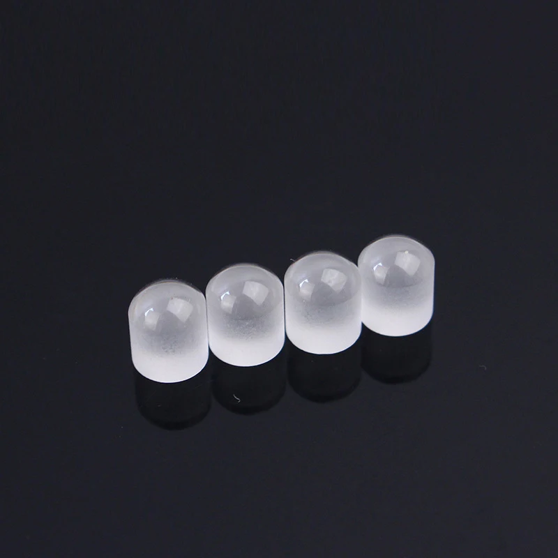 100pcs 5mm Optical Glass Plano Convex Cylindrical Lens Necklace Projection Lenses Magnifying Focusing Lentes DIY Creative Gift