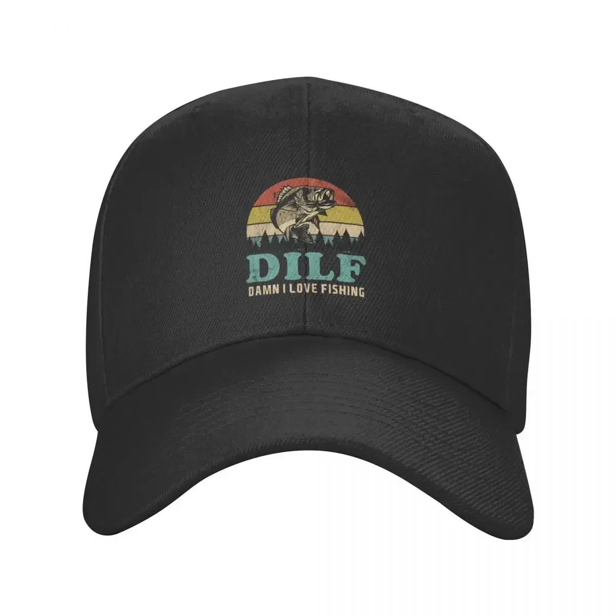 DILF - Damn I Love Fishing Baseball Cap Beach Hat Man Luxury Sun Cap Hats Man Women's