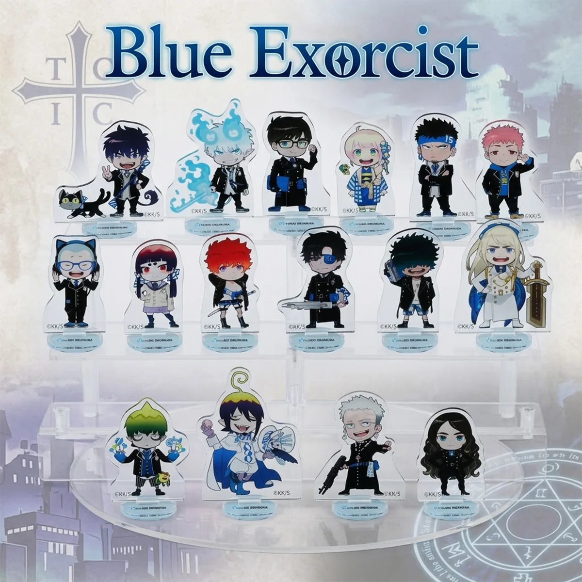 Anime Blue Exorcist 10cm Acrylic Stand Set, Halloween Gift, BE, Otaku Desktop Decor, Fan Collectible Keychain