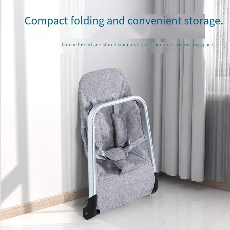 Mecedora portátil plegable para bebé, columpio con juguetes, puede sentarse y acostarse, silla para dormir