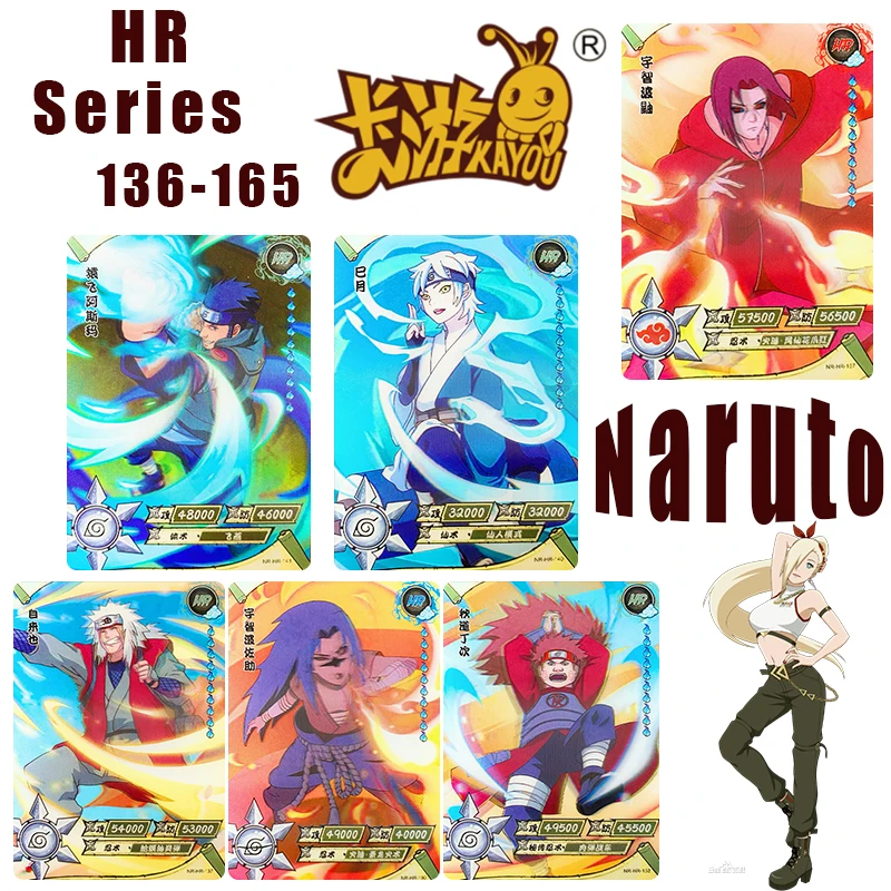 

Kayou Naruto Uchiha Sasuke Hr Series Bronzing Game Flash Card Jiraiya Anime Characters Board Game Card Christmas Gift