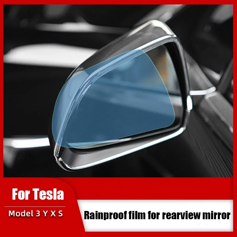 

1 Pair Waterproof Anti Fog Large Vision Car Side Rearview Mirror Lens Protective Film for Tesla Model 3 Model Y Car Accessories