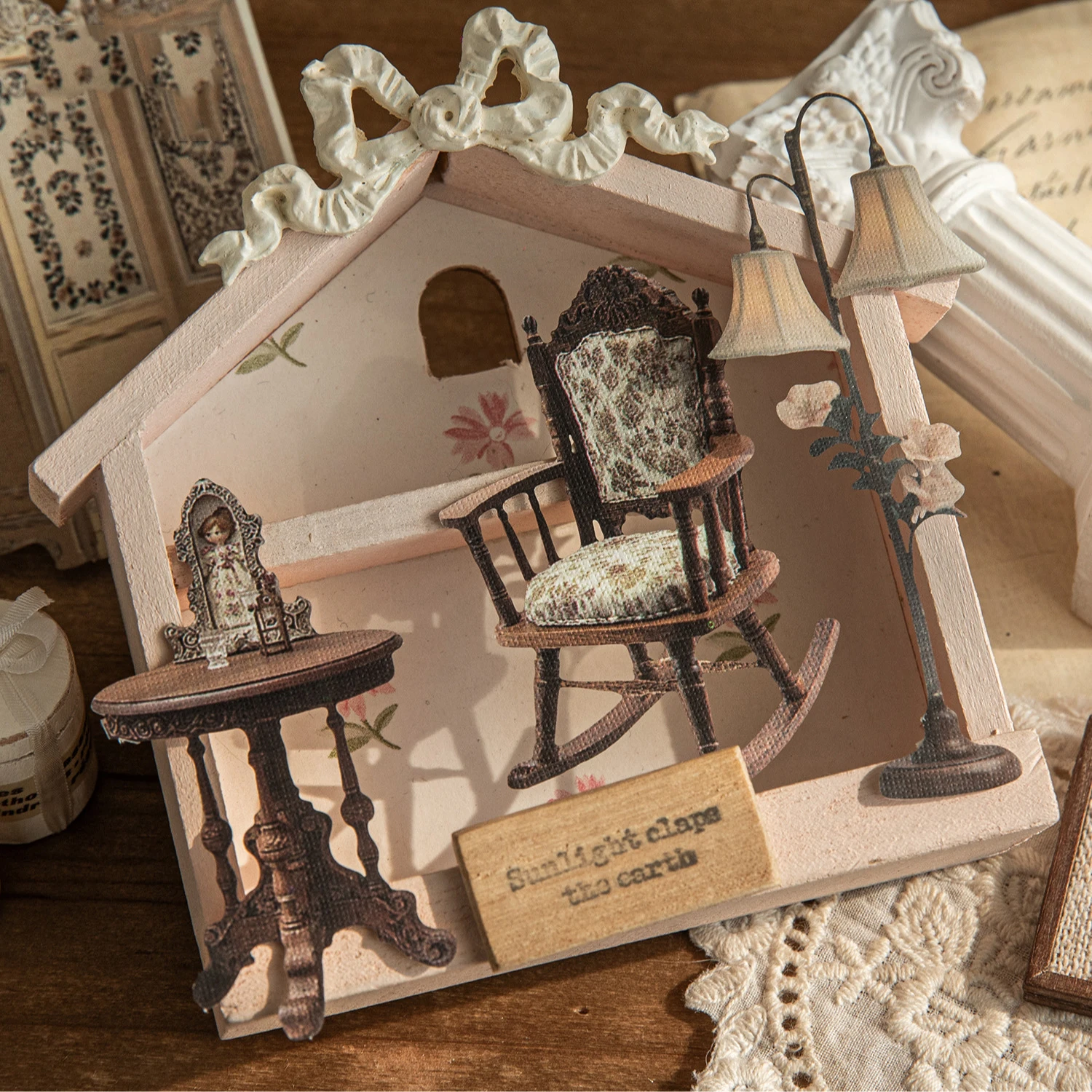 

Rococo Sweet Dream House Series Vintage Home Life Landscape Sticker Creative DIY Journal Material Collage Stationery