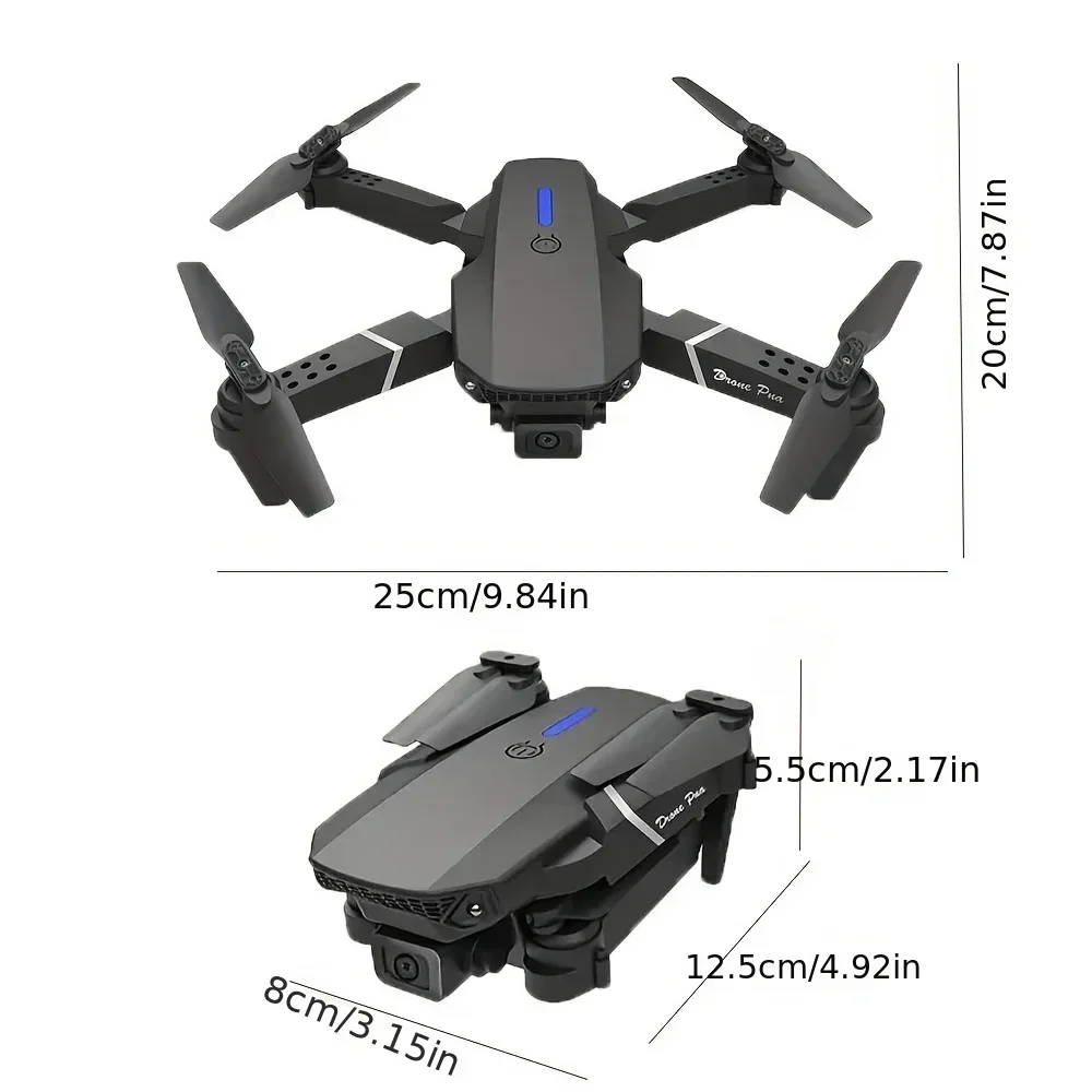 New 2024 E88Pro RC Drone 4K Professional with 1080P Wide Angle HD Camera Foldable Quadcopter RC Aerial Gift