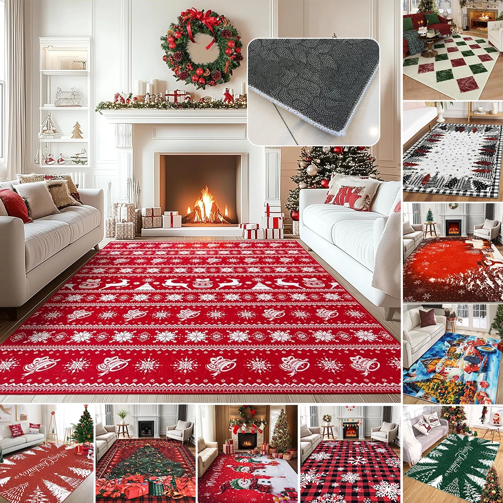 

Christmas Hall Carpets Modern Living Room Bedroom Large Mats Thickened Non-Slip Children's Room Area Rugs 러그 Ковер Tapis Salon