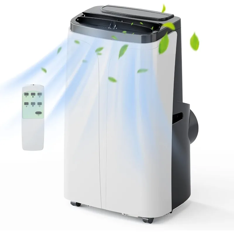 Climatiseur portable pour pièces jusqu'à 450 pieds, unité AC 3 en 1 de 12,000 BTU avec DeAquarelle et ventilateur de refroidissement à 3 vitesses