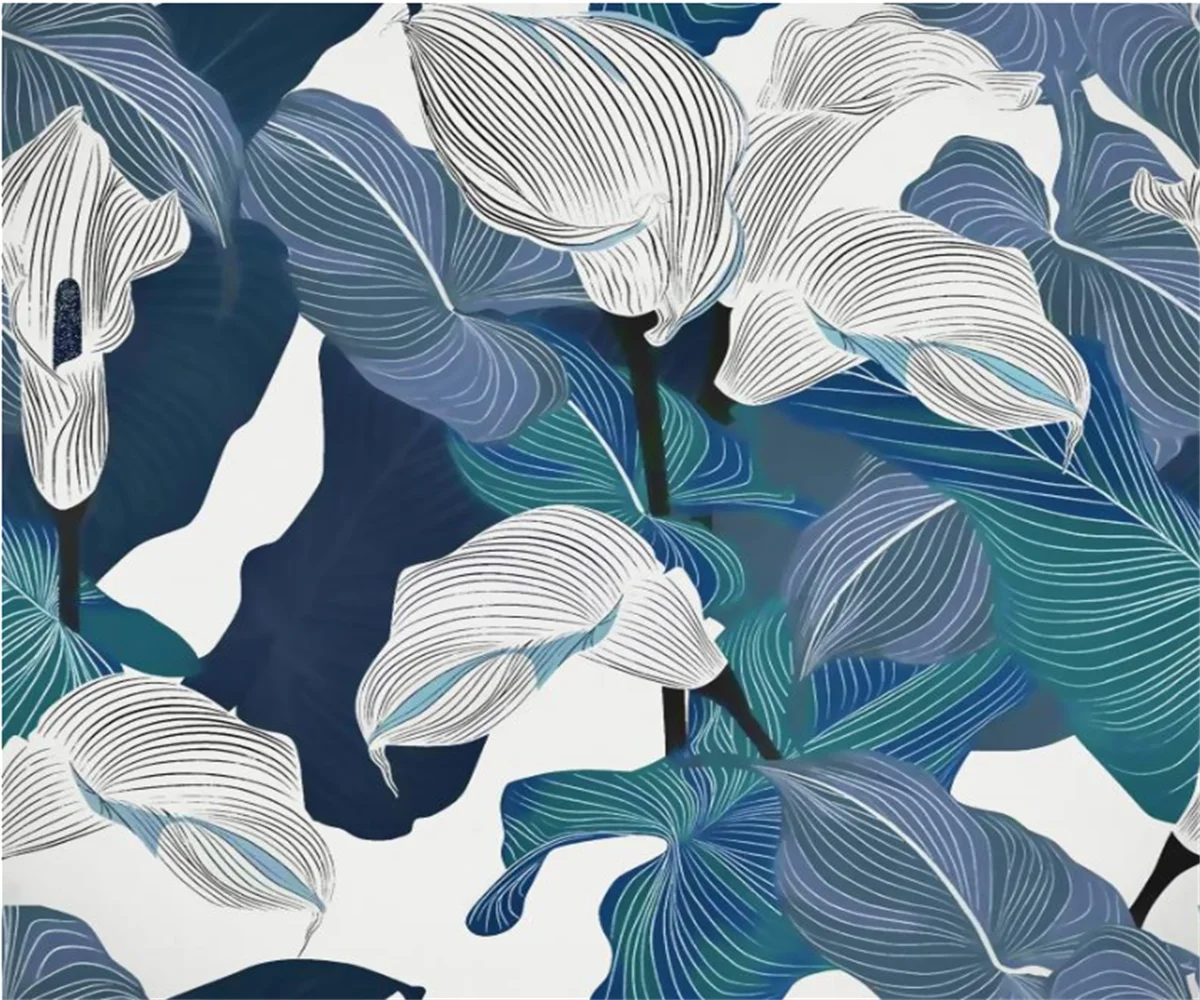 

Обои на заказ с изображением тропических растений и цветов, настенные панно для дома, гобелены с изображением банановых листьев, фото 3D-обои