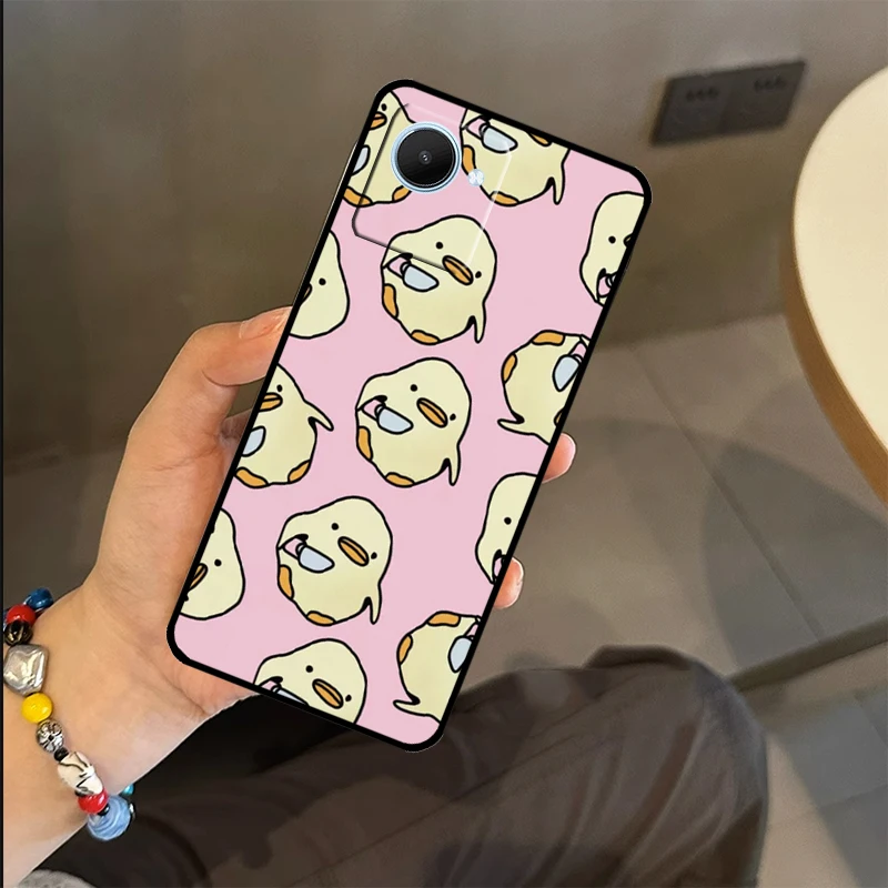 Cartoon Duck Knife For Realme 8 9 10 11 Pro Plus GT Neo 5 3T 2T C11 C15 C25 C21Y C30 C31 C33 C35 C53 C55 Case