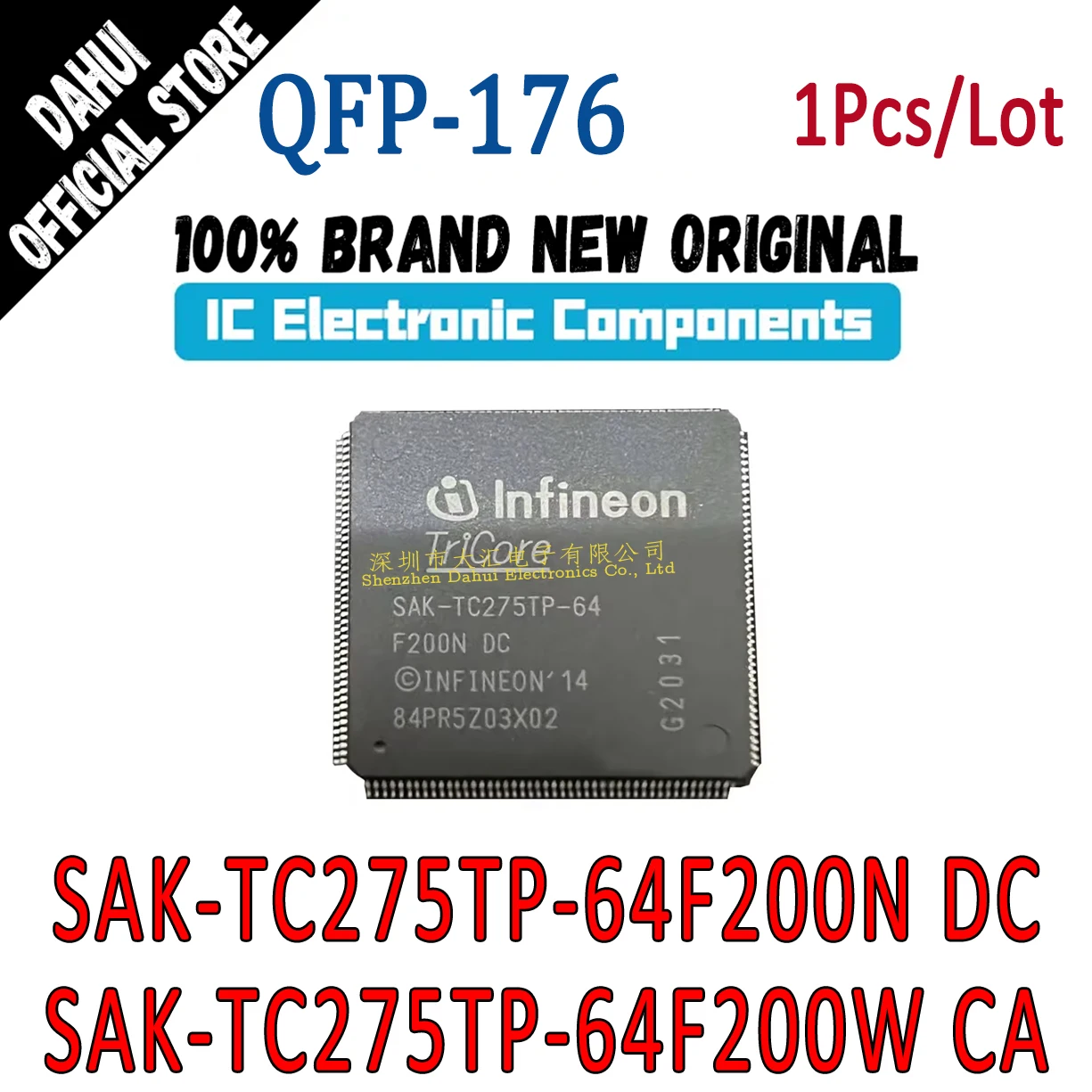 

SAK-TC275TP-64F200N DC SAK-TC275TP-64F200W CA QFP-176 Microcontroller chip IC new original