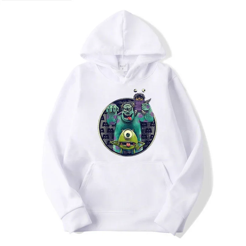 Male Sweatshirts Pocket Disney Monster University Sullivan Mike Print Clothing Cozy Popular Men Hoodies Autumn Winter Pullover