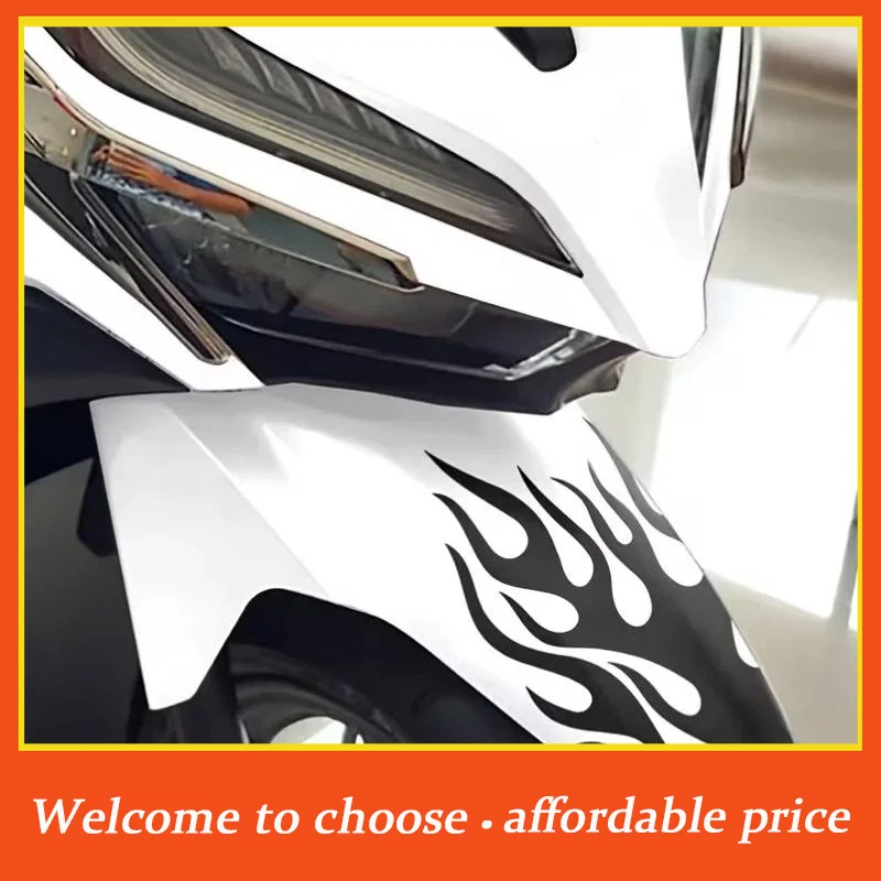 

[]1Pc Motorcycle Flame Fire Sticker Waterproof Vinyl Scratch-resistant Stickers Decals For Moto Mudguard Atv Scooter Off-road