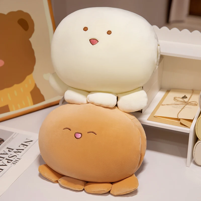 New Funny Cute Multiple Styles Anime Cartoon Octopus Ball Hands Warmer Plush Pillow Soft Comfy Warming Hands  Pillow Nice Gift