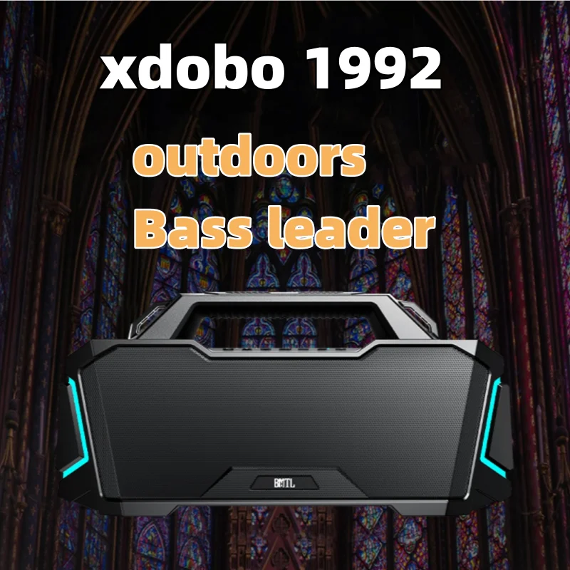 XDobo1992 100W high-power caixa de som bluetooth handle outdoor waterproof speaker RGB light effect subwoofer sound system