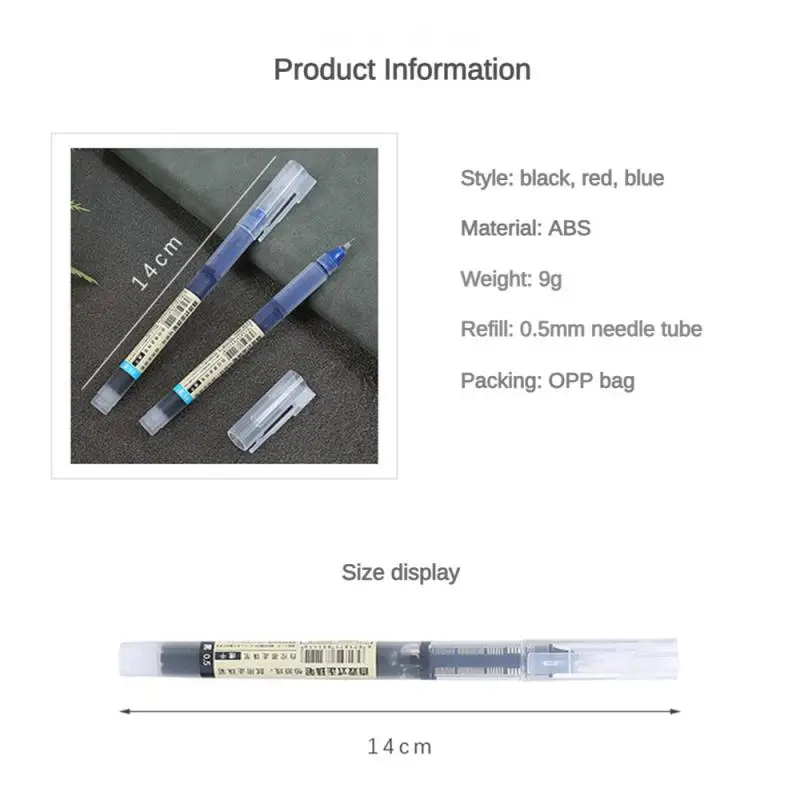 1PC Rolling Ball Pens, Quick-Drying Ink 0.5 Mm Extra Fine Point Pens Liquid Gel Ink Pens For Writing Journaling Pens Draw