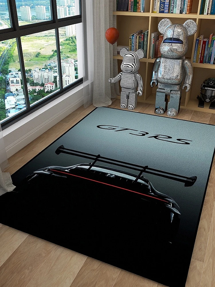 

Car Theme Carpet Racing Simulator owroom Living Room Bedroom Esports Room Motorcycle Trendy Floor Mat Rectangle ape