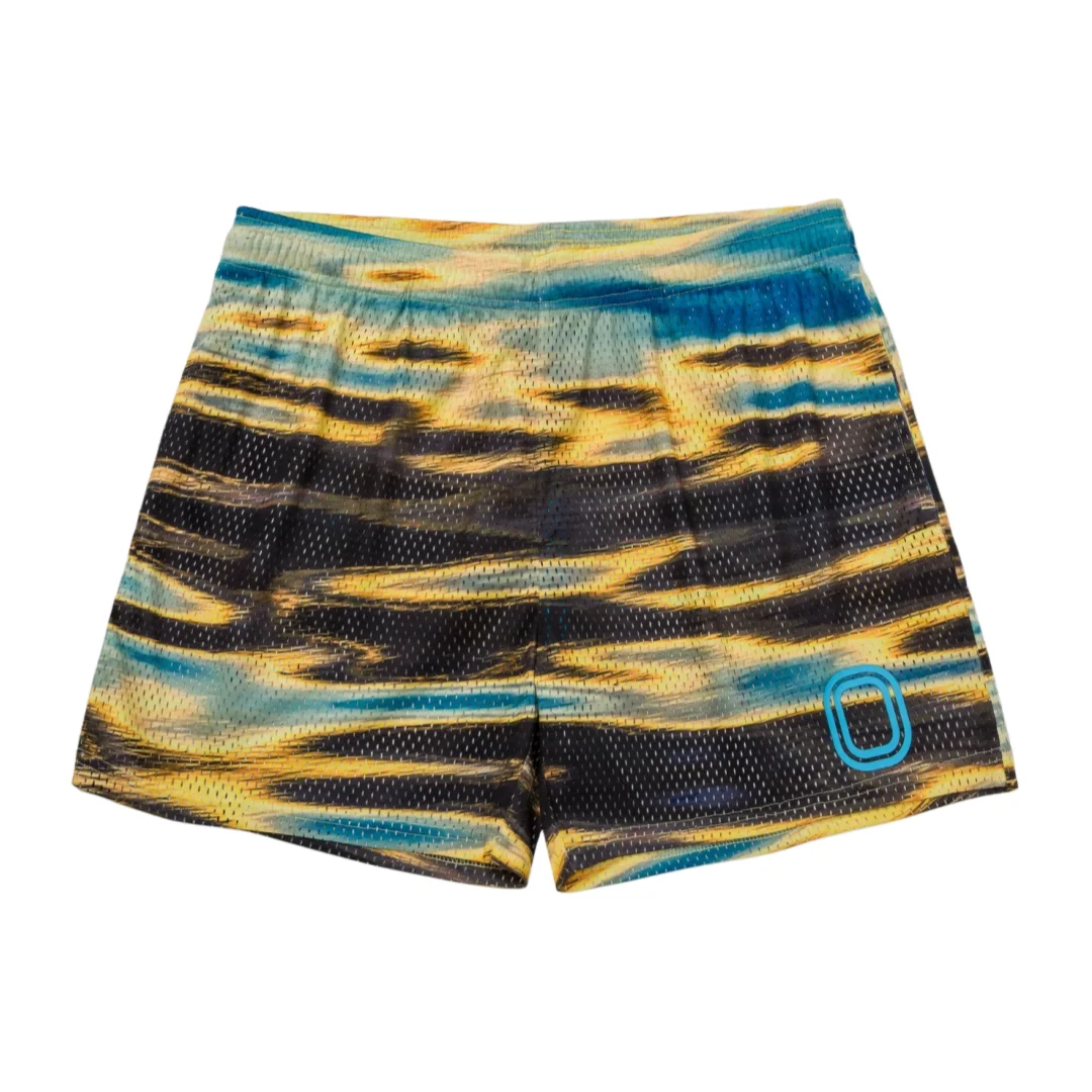 Splash Basketball Mesh Shorts American Street Style Men's Casual Athletic Shorts Summer Beach Shorts Breathable Quick-drying