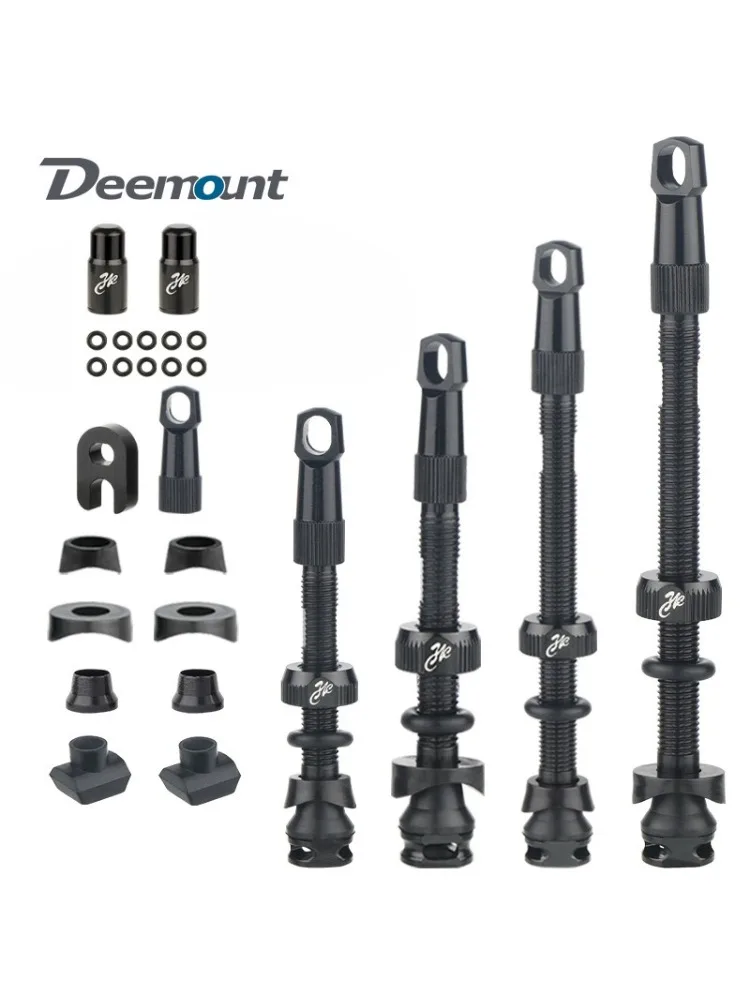 AliExpress NONE Bicycle Tubeless Tire Valve Carbon Rim Presta Valves 40 50 65 80mm F/V Nipple Detachable Brass Core W/Cap for MTB Bike Air Valve