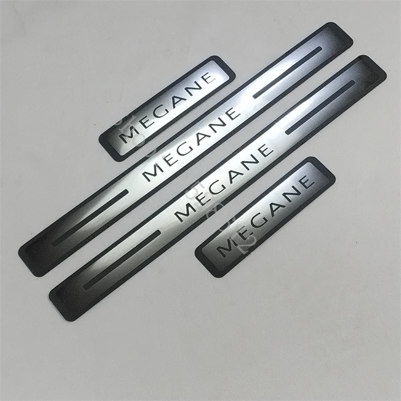 Pegatinas para Renault Megane, placa de desgaste de alféizar de puerta/protector, umbral de coche, placas de desgaste, Pedal de bienvenida 2009 ~ 2024