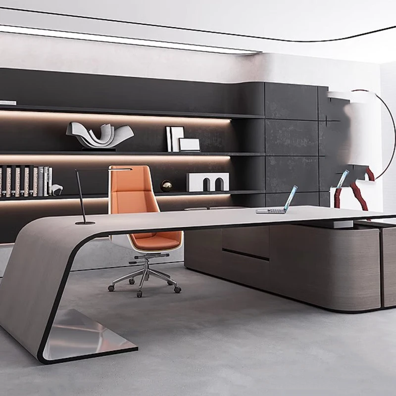 Storage Office Desk Corner Study Aesthetic Drawers School Desk Corner Modern Executive Drafting Tavolo Da Lavoro Home Furniture