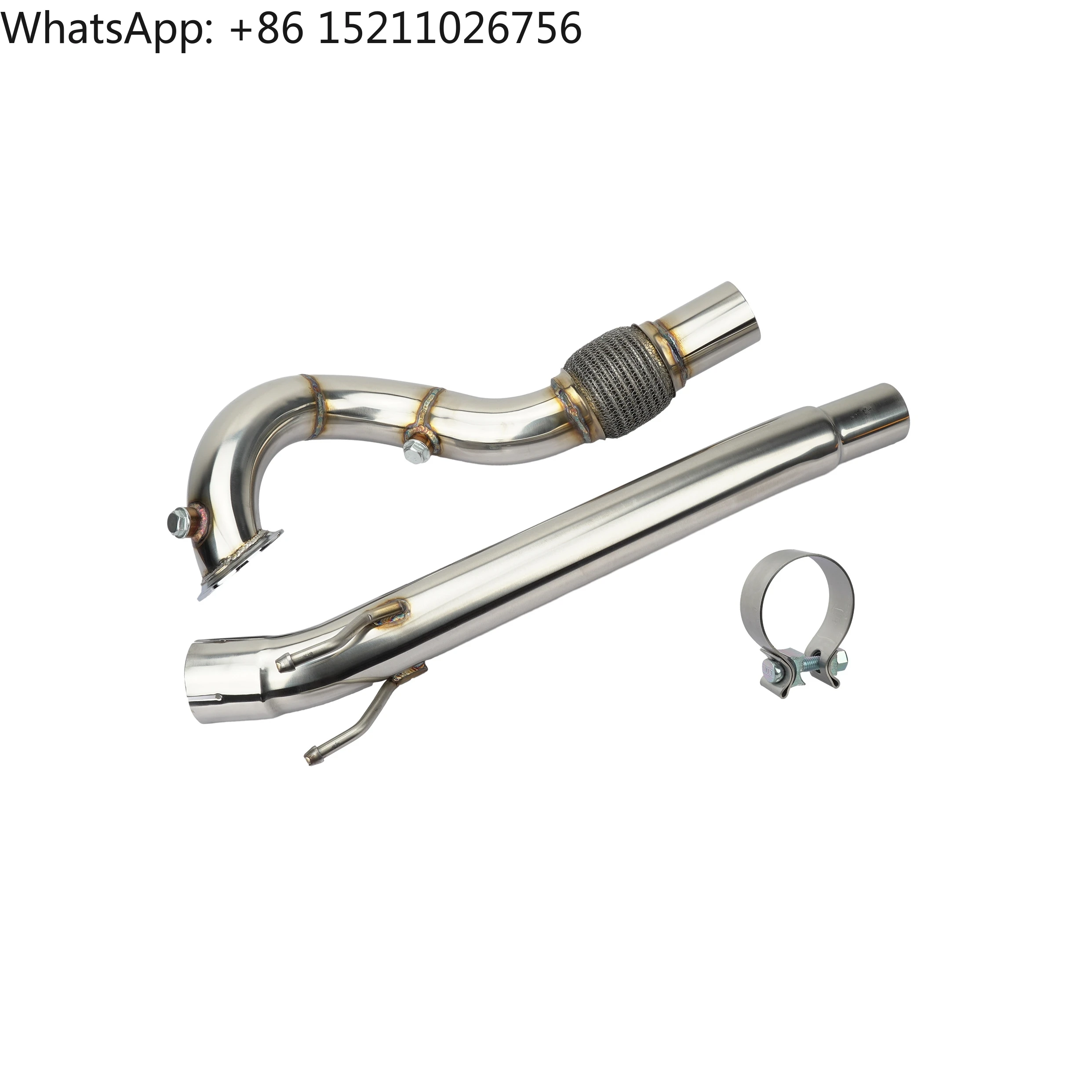 Car Exhaust Downpipe for VW Golf MK7 Jetta Audi A3 Skoda Kodiaq Mk1 MQB 2.5inch EA211 1.4T Engine Racing Down Pipes