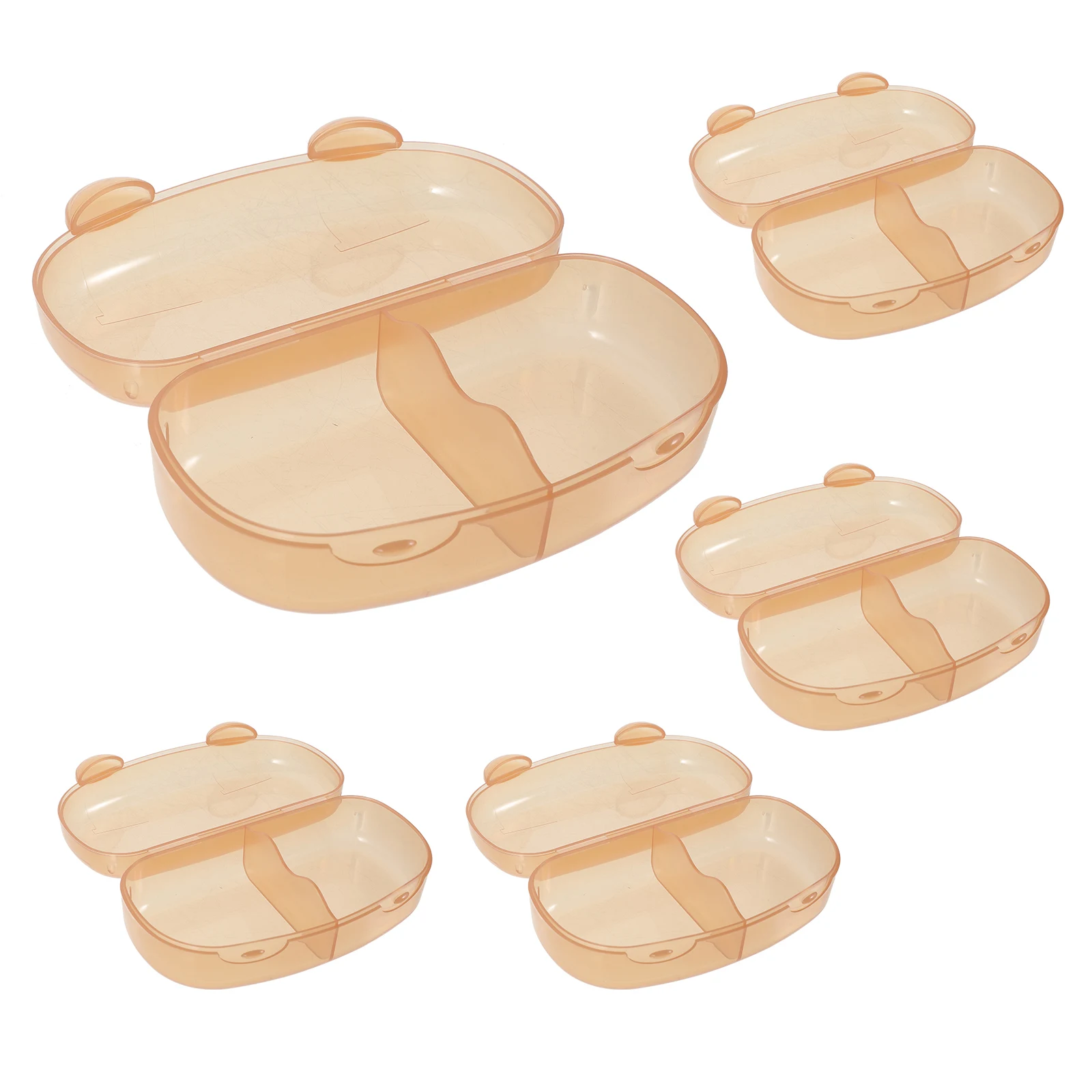 

5PCS Baby Pacifier Storage Box Portable Soother Case Lidded Container Protective Travel Outdoor Clean Sanitary Household