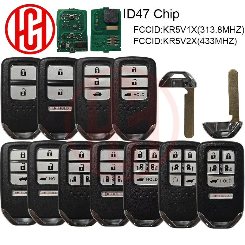 

ID47 Chip 313.8MHz KR5V1X For Honda Fit Accord Odyssey Venzel Clarity Jazz XRV 433MHz KR5V2X For Honda City CRV HRV Civic Jazz