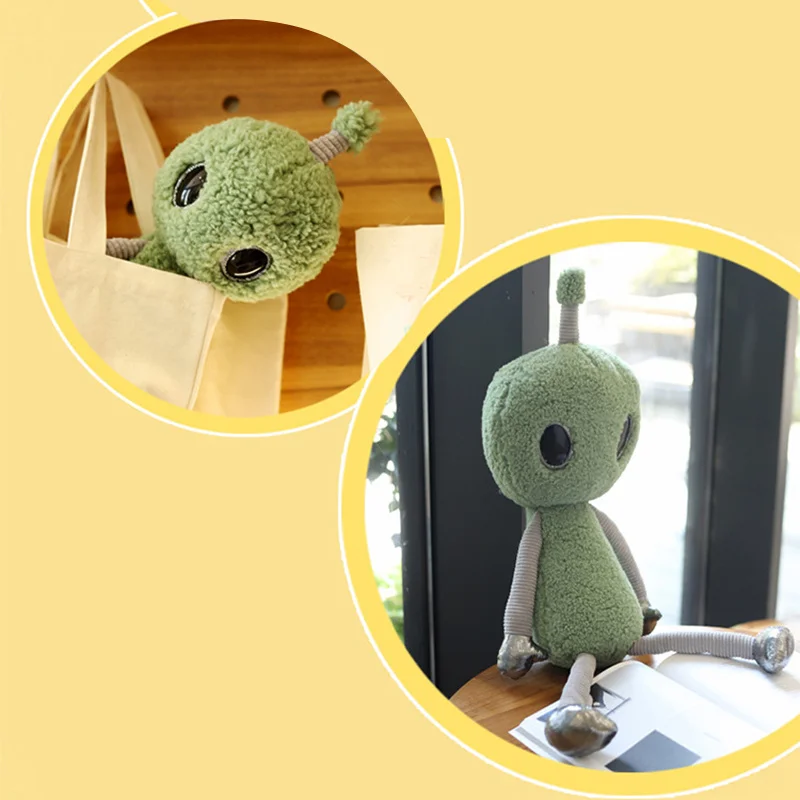 ตุ๊กตาเอเลี่ยนพร้อมเสาอากาศ 38 ซม. ของเล่นตุ๊กตาการ์ตูนนุ่ม หมอนอิงนุ่ม ของขวัญวันเกิดสุดพิเศษสำหรับเด็กชายและเด็กหญิง