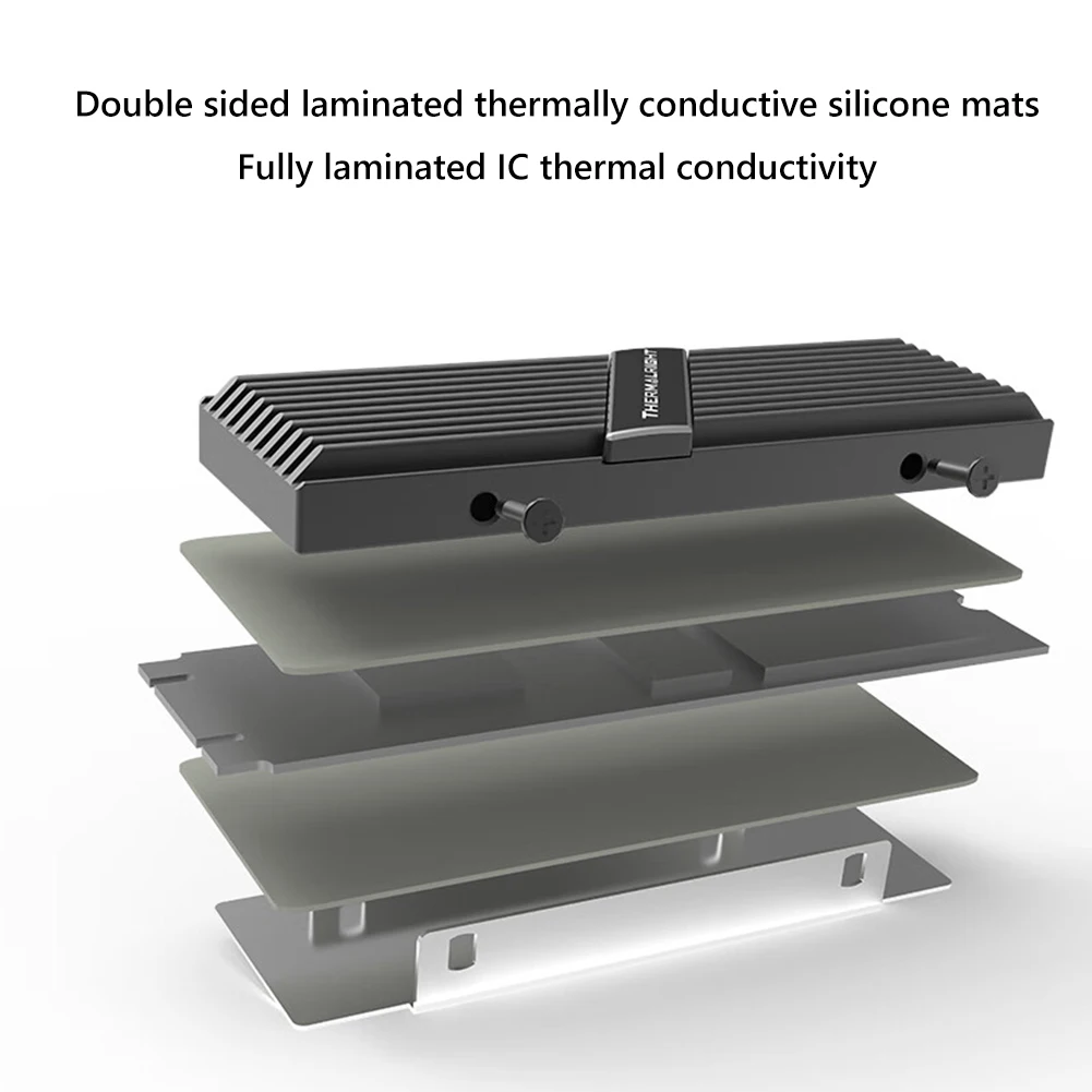 بالوعة حرارية للتبريد مع وسادة حرارية الحالة الصلبة القرص الصلب مبرد بالوعة الحرارة المبرد ل M.2 NVME NGFF 2280