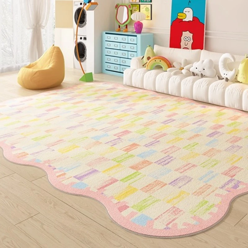Dopamine Color Bedroom Washable Decor Carpet Large Area Carpets for Living Room Fluffy Soft Cloakroom Floor Mat Thick Plush Rug