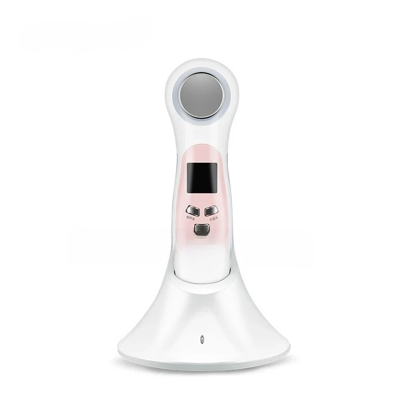 Ultrasonic Beauty Instrument Cleanser Deep Cleansing Firming Rejuvenation Warm Introduction of Red and Blue Light