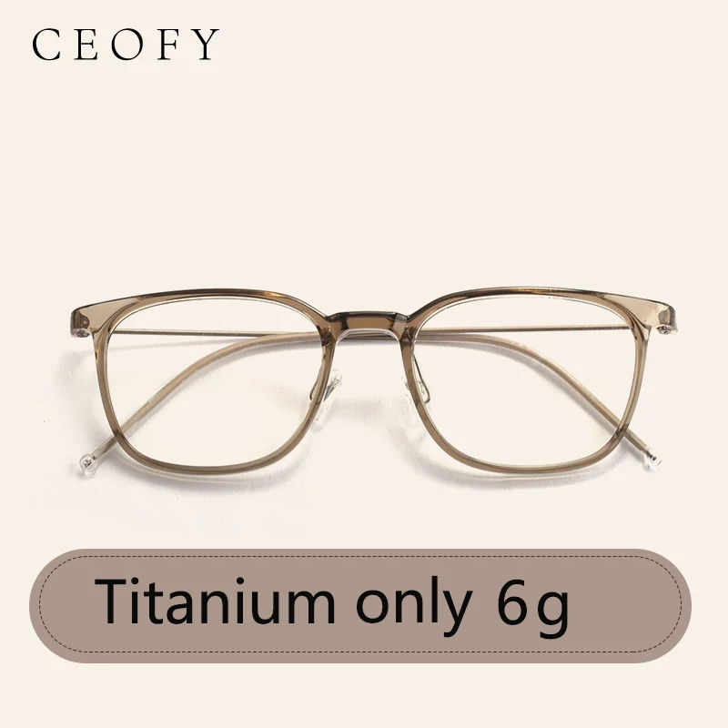 Ceofy Men Women Titanium Eyeglasses Frame Stylish Optical Myopia Ultra-Light Prescription Glasses Frame New Arrival