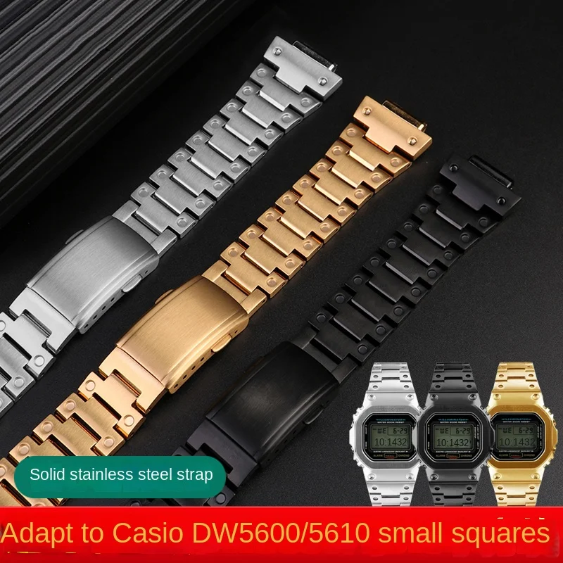 

5610 5600 Convex 16mm stainless steel strap bracelet DW-5600/5030/5000 GW-B5600 GW-M5610 g-5600 GLX5600 bands for Casio G-Shock