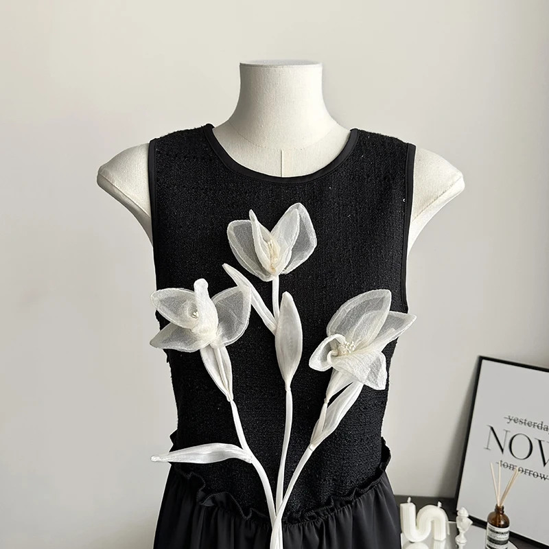 DIY Magnolia Flor Decoração Applique, Camisola e Acessórios de Vestido, Vestuário Patch, Novo, 2 Pcs