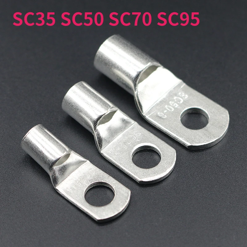 

Тип SC Клемма для проводов SC35 SC50 SC70 SC95 Обжимной кабельный разъем Медный аккумуляторный блок Наконечники Отверстие 6 мм 8 мм 10 мм 12 мм