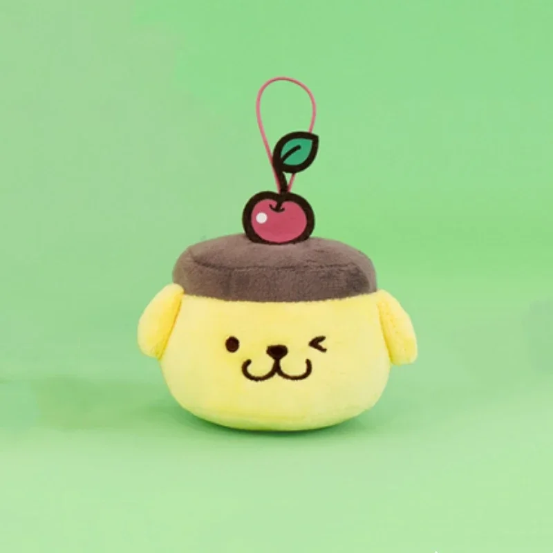 Sanrio Apple pompón Purin peluche colgante de dibujos animados mochila encanto llavero regalo muñeca baratijas coche encantos colección de Anime Actie