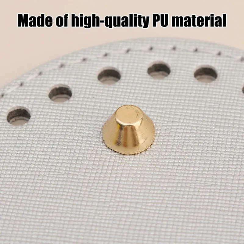 حقيبة جلدية أسفل البيضاوي وسادة سفلية الحياكة الكروشيه قاعدة المحفظة أسفل مع ثقوب لحقيبة اليد محفظة حمل حقيبة الكتف حقيبة كروسبودي