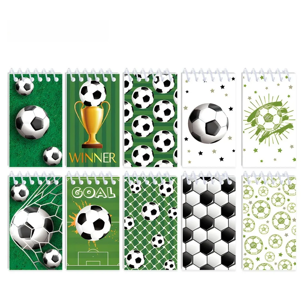 10/20 Stück Mini-Notizblöcke mit Fußball-Motiv für Fußballpartys, Karneval, Geburtstagsfeiern, Schule, Kindergarten, Partygeschenke, Preise – Detail 2