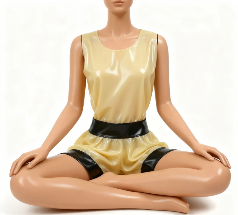 

Сексуальный комплект из натурального латекса, косплей, ручная работа, модная спортивная форма для вечеринки