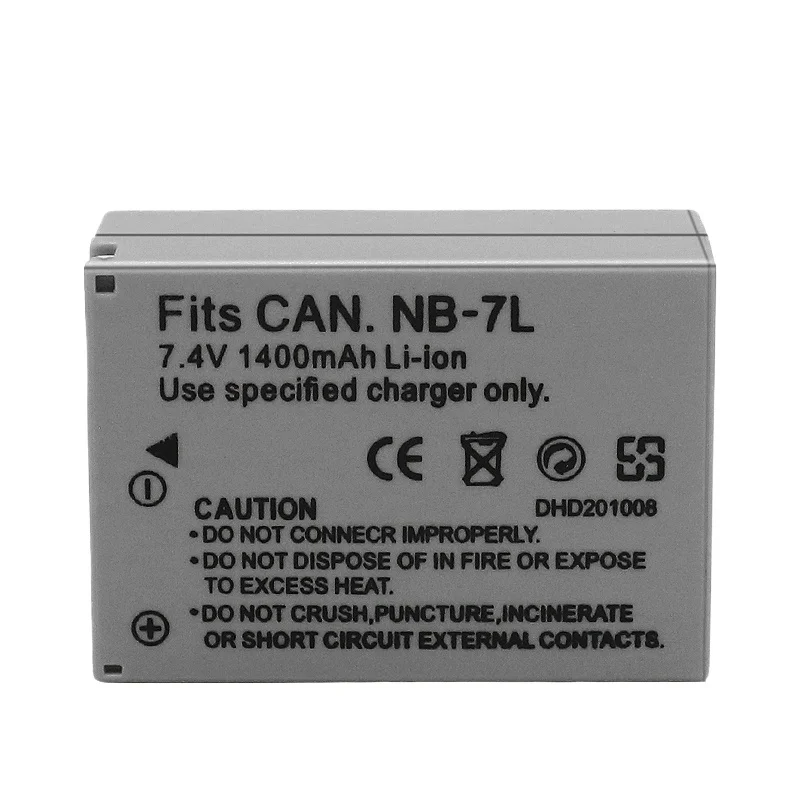 NB-7L Replacement Li-ion Camera Battery 7.4V 1400mAh for Canon PowerShot G10 G11 G12 SX30 IS Digital Camera