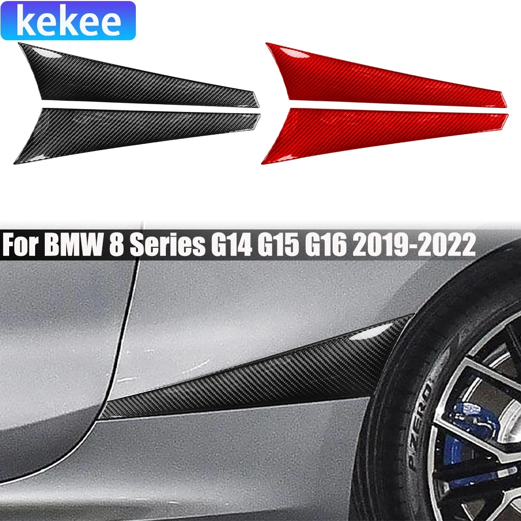 

Carbon Fiber Car Accessories Rear Side Fender Panel Modified Interior Trim Cover Sticker For BMW 8 Series G14 G15 G16 2019-2024