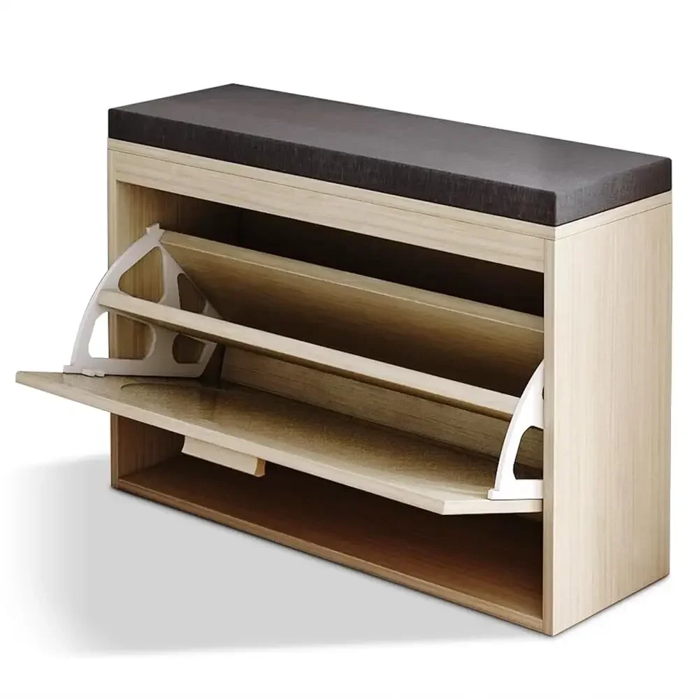 

Rattan Shoe Storage Cabinet, Hidden Compartment Shoe Rack, Rattan Shoe Rack, Hallway Shoe Bench, Freestanding Shoe Cabinet